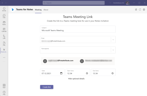 Teams for Notes: Teams Meeting Link