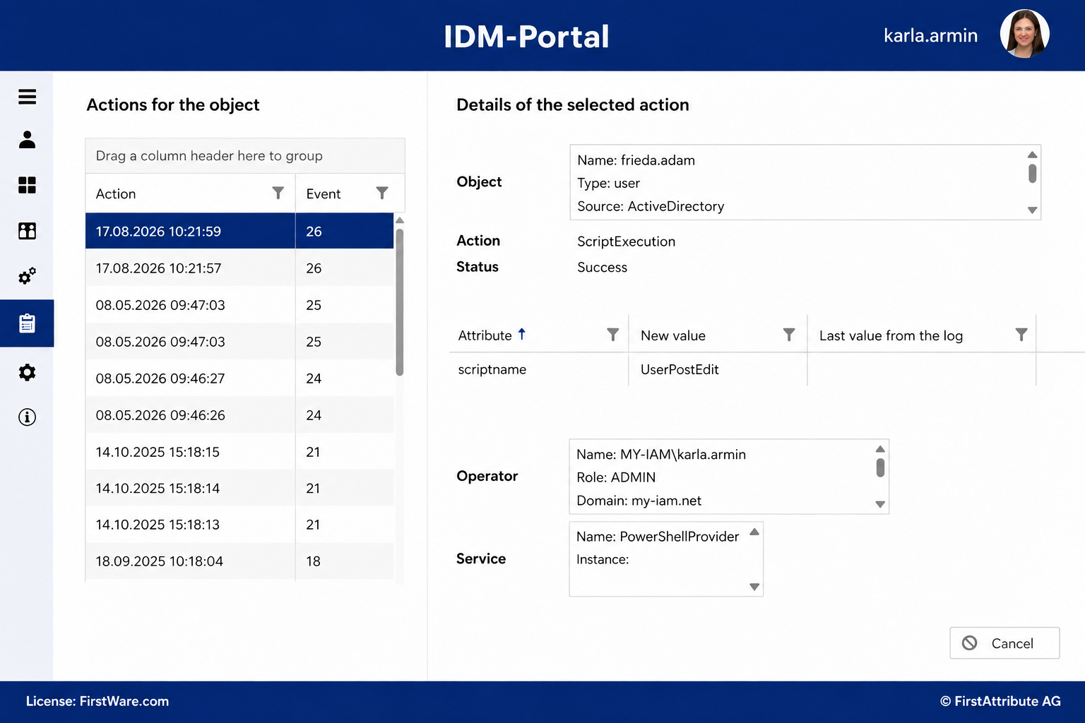 Automated, reliable IAM auditing with FirstWare IDM-Portal