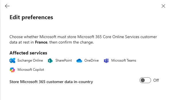 Store Microsoft 365 customer data in-country